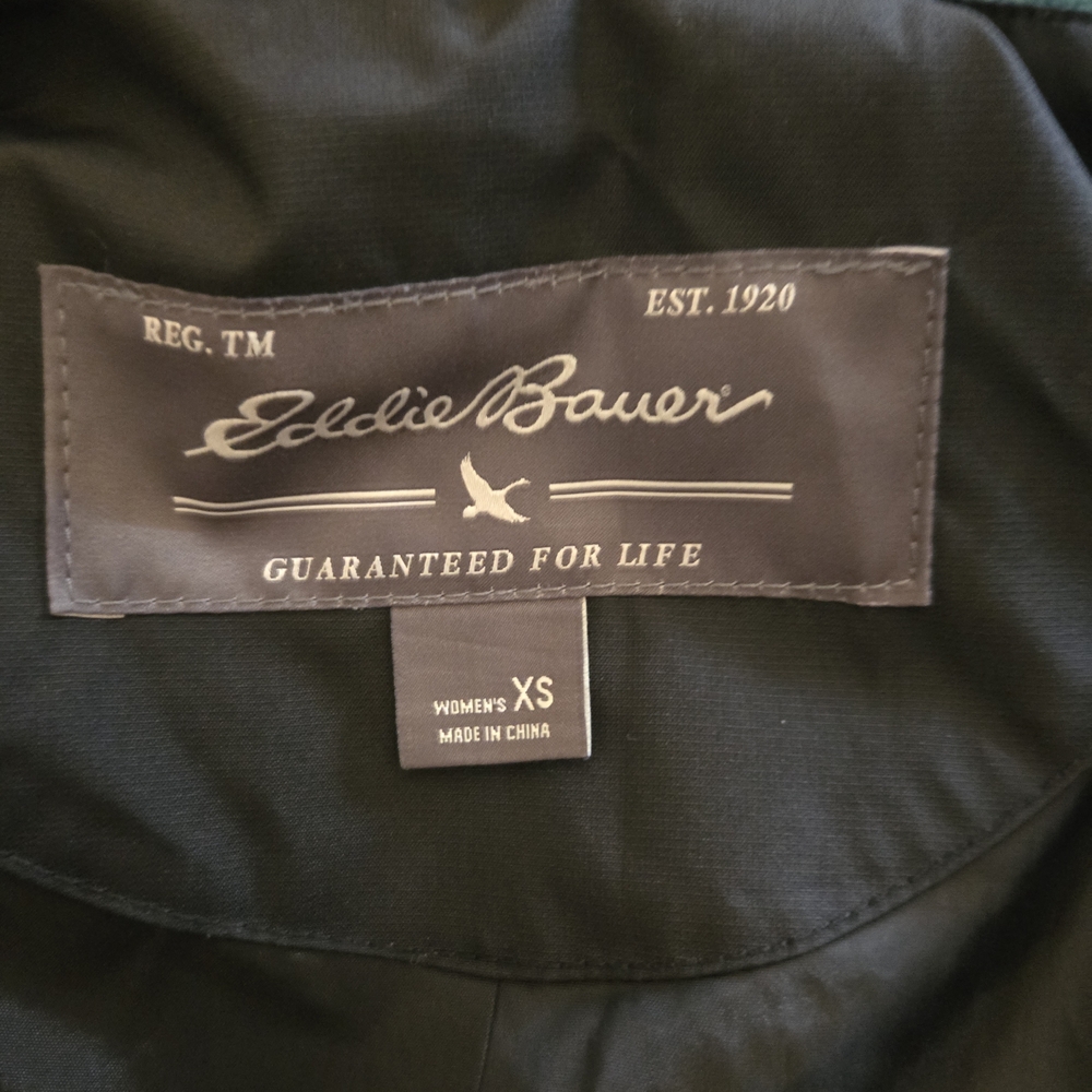 EDDIE BAUER Womens Black Raincoat XS - Picture 4 of 4